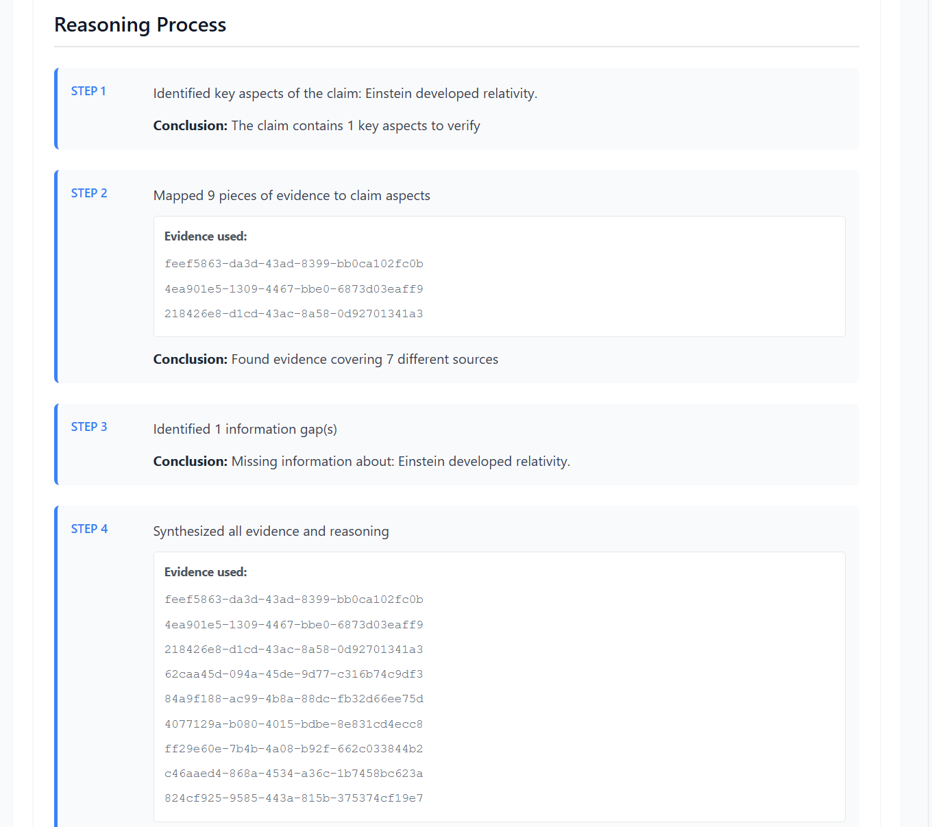 KEPLER Reasoning Chain