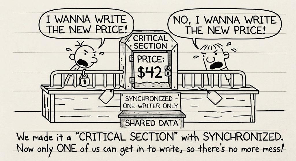 Fig-6: Synchronized critical sections
